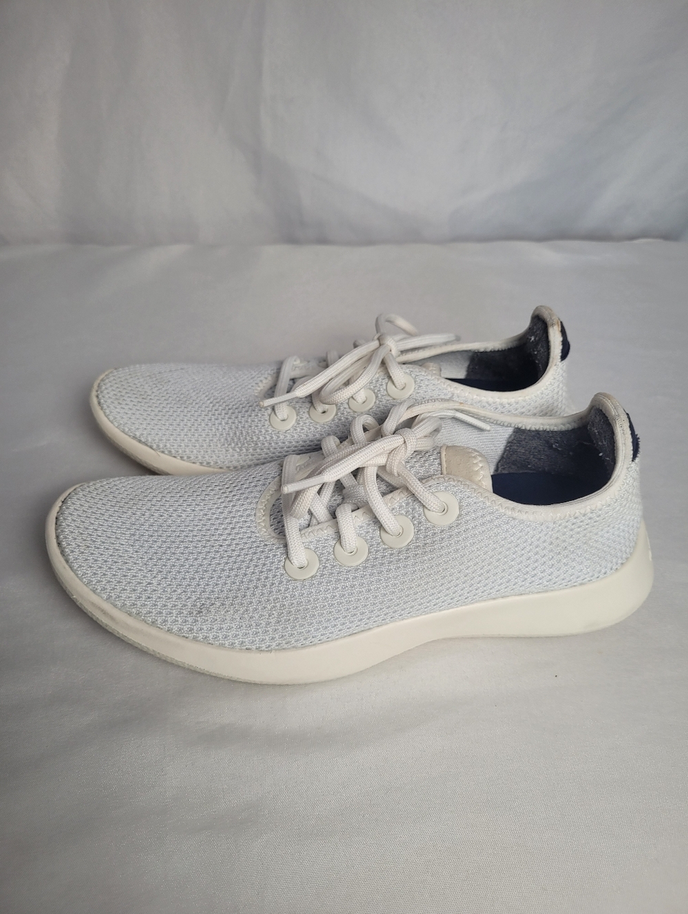 Allbirds Women Tree Runners White Mesh Lace Up Sneakers Size 8 - Picture 3 of 9